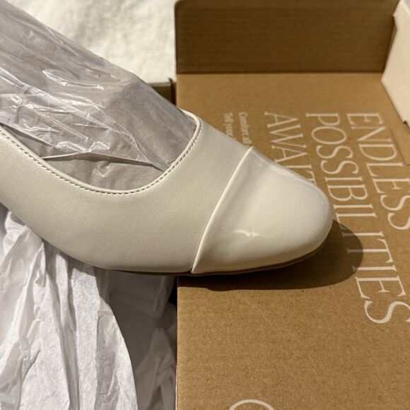 LifeStride Women's Becoming Slingback Block Heel Pump Bone Size 7 M NWT - Picture 13 of 16